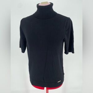 2FOR$20 Anne Klein Turtle Neck Knit Short Sleeve Basic Sweater Viscose & Nylon